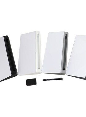 桌面小白板深灰色白板黑板玻璃小白板办公备注收纳白板