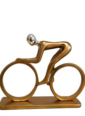 古铜色人物d摆件客厅电视柜酒柜装饰品摆设工艺品复古艺术品新中