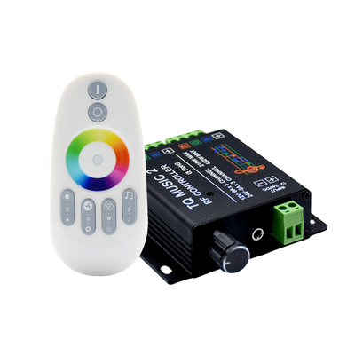 LED灯带音乐控制器 12V24V七B彩灯带控制器RGB灯条声控器无线遥控