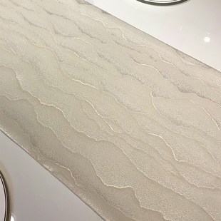 奶油色现代简约风餐桌旗布新中式茶几电视柜长条布W轻奢高级感餐