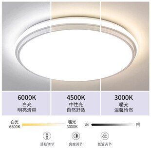 led吸顶灯20j25新款简约现代中山房间卧室灯具超亮轻奢水晶灯主卧
