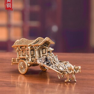 采购产品黄铜双马车装饰品,茶宠物工艺C品,老年古车装饰品,古董工