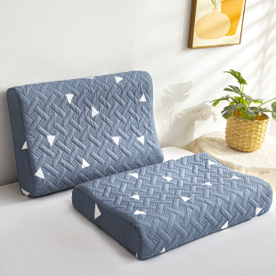 防油头乳胶枕套春夏60x40大人50x30防H水橡胶记忆枕头套一对553