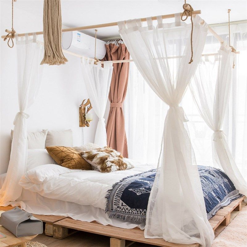 屋顶吊架床幔 酒店民宿客D栈 木架纱幔一套材料包