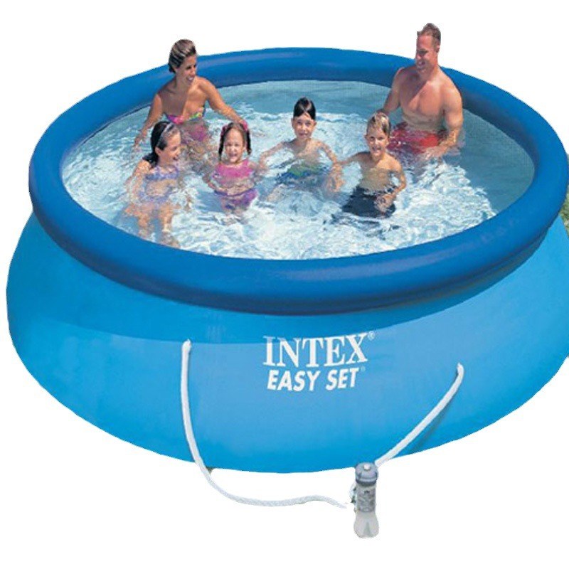 intex家庭大型游泳池圆形游泳池充气游泳池戏水池玩水洗澡池
