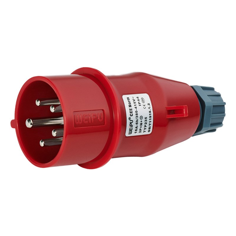 威浦TYP281防水工业航空插头16a32A63A4芯5插座TYP2801连接器IP44