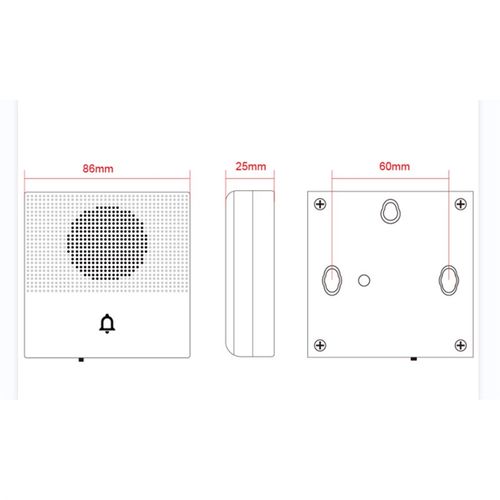 DC12V有线门铃 38种音乐可选四线门铃 门禁配套门铃 电子门铃