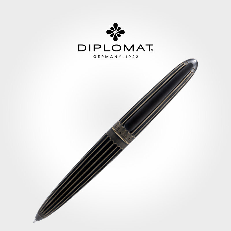 德国进口Diplomat外交官AERO系列原子笔黄铜办公商务签字笔