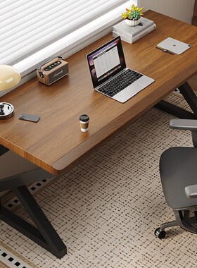 优选实木电脑桌台式大板电竞桌双人卧室家用两人办公桌大长书桌工