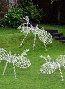 优选园林景观不锈钢镂空蚂蚁雕塑户外房地产小区草坪动物昆虫装饰