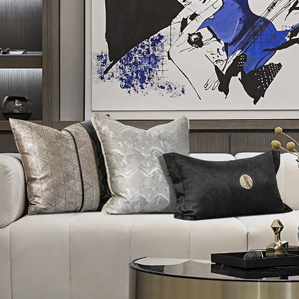 优选现代轻奢客厅沙发抱枕靠垫样板房奢华卧室床头大抱枕腰枕含芯