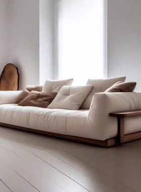 优选新中式胡桃木三人位沙发实木布艺简约轻奢小户型客厅2025年新