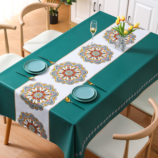 pvc桌布防水防油防烫免洗餐桌垫长方形家用客厅茶几台布 2022新款