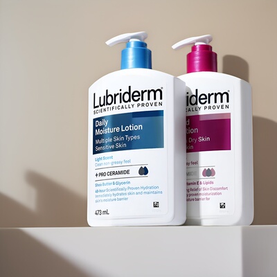 Lubriderm露比黎登pro超强保湿身体乳润肤补水精粹舒缓蓝瓶红瓶