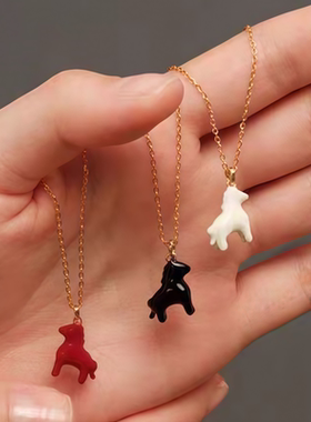 马年珐琅项链创意卡通彩色毛衣链