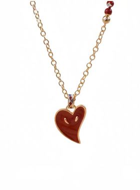 新款珐琅爱心锁骨链轻奢百搭