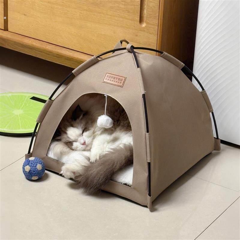 猫帐篷夏季透气可折叠露营猫窝四季通用可拆洗安全感宠物狗狗睡窝