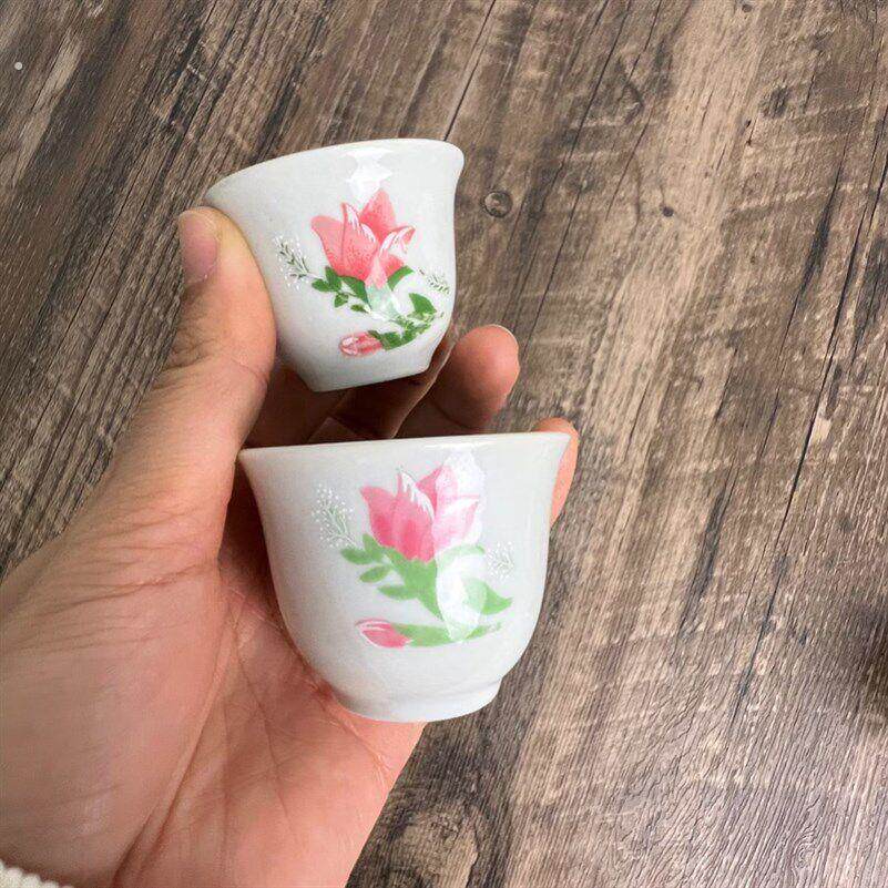 老式小酒盅一两半白酒杯一钱小酒杯精致小酒杯老式陶瓷小酒杯供杯