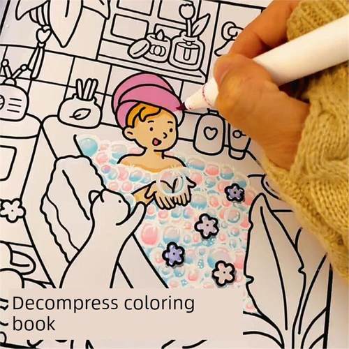 怪兽系列涂色本可爱涂色填色diy儿童画画本绘本马克笔涂色书