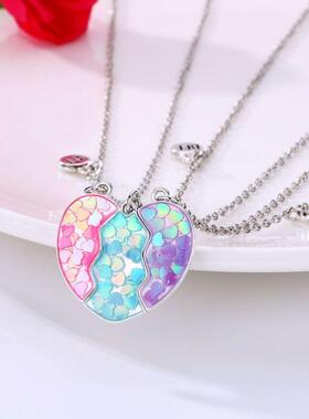 闺蜜信物 姐妹 一对超仙闺蜜手链二人磁吸友谊手链三人信物爱心链