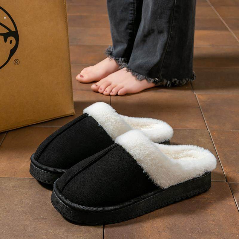 2025新款居家保暖棉拖鞋女士秋冬季毛毛绒室内男冬天厚底家居拖鞋