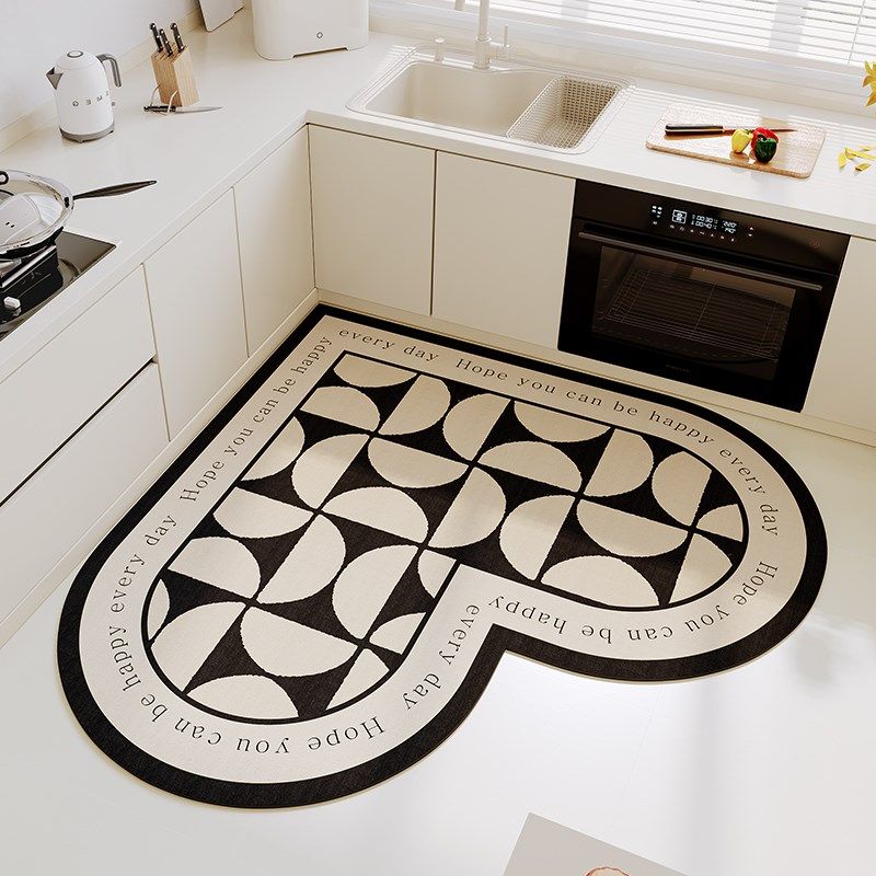 心形厨房地垫网红硅藻泥吸水脚垫可擦免清洗垫子防滑防油专用地毯,居家布艺,厨房地垫,淘宝优惠券,粉丝福利购,淘宝优惠卷