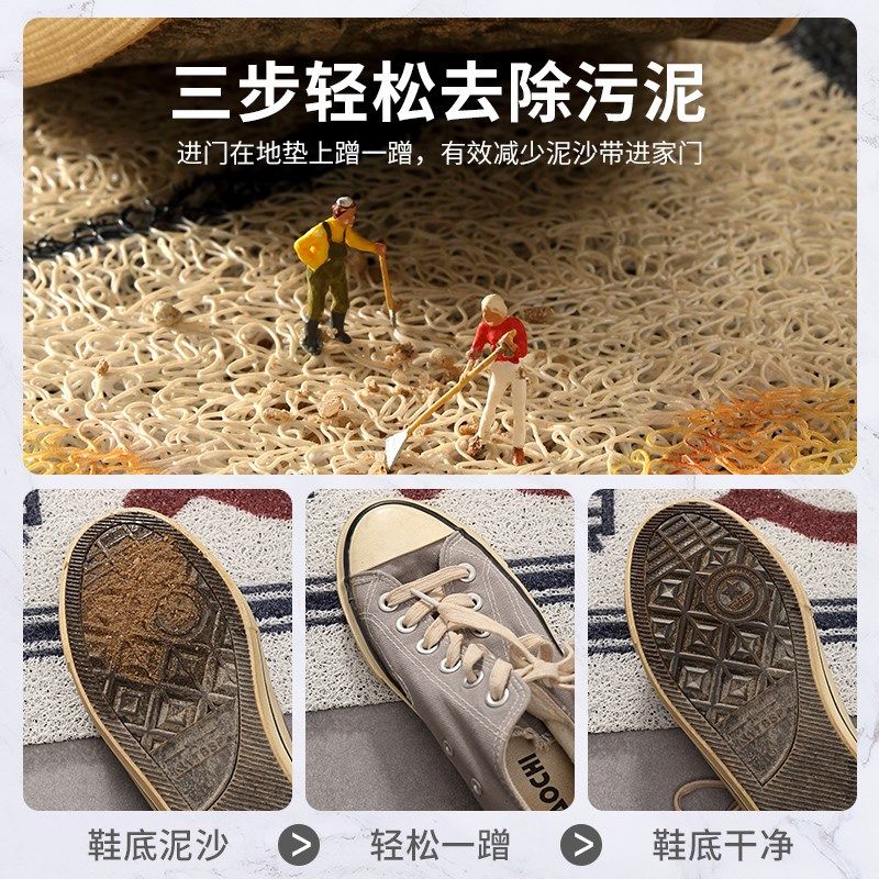 入户门地垫门口进门海浪丝圈脚垫可裁剪玄关高级防滑地毯耐脏门垫,居家布艺,入户地垫,淘宝优惠券,粉丝福利购,淘宝优惠卷