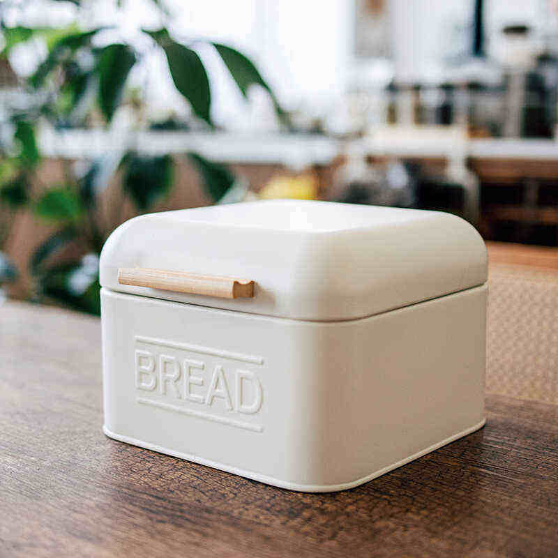 半宅奶油风复古铁艺面包盒带盖收纳盒子家用厨房储物罐玄关零食盒,收纳整理,桌面收纳盒,淘宝优惠券,粉丝福利购,淘宝优惠卷