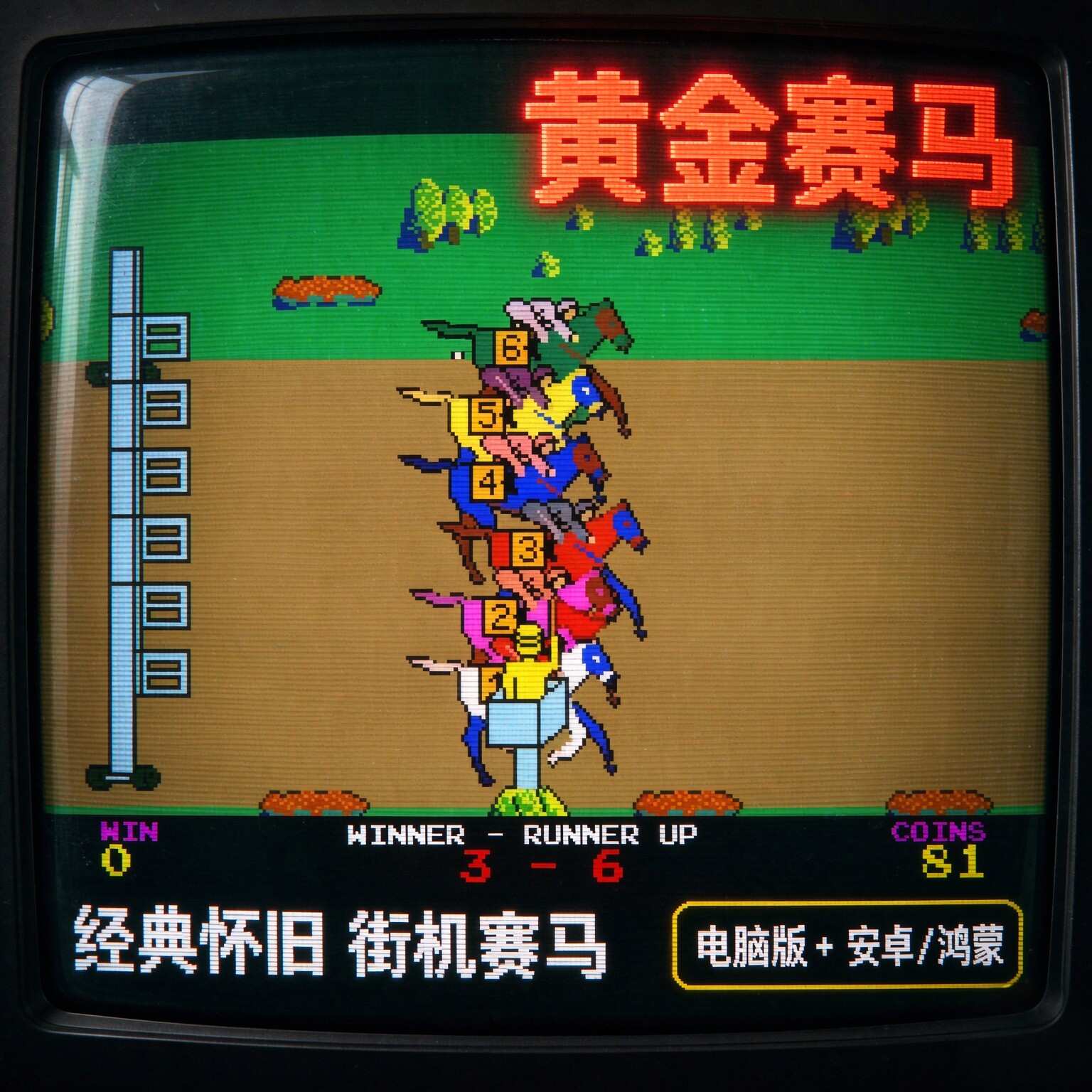 黄金赛马街机怀旧版纯净无广告支持电脑安卓鸿蒙童年回忆休闲游戏