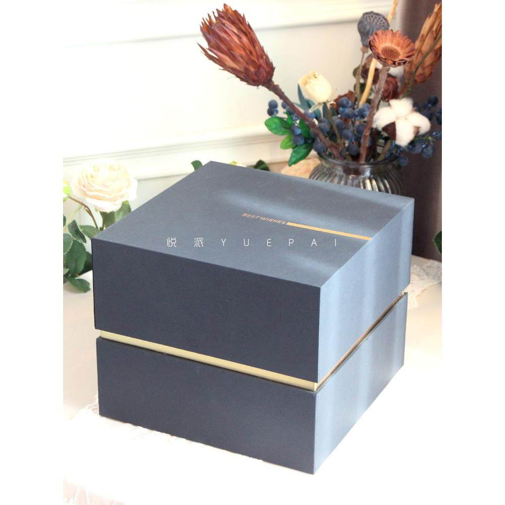 悦拍纯色大礼盒风格创意男孩礼盒经典包装盒空盒子黑盒子