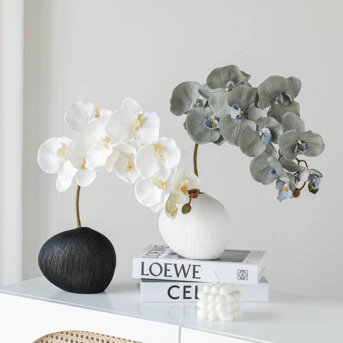 中式蝴蝶兰仿真花摆设花瓶茶台摆件假花小众花艺摆件装饰客厅玄关,家居饰品,仿真花/假花,淘宝优惠券,粉丝福利购,淘宝优惠卷