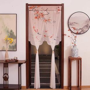门帘中式风水隔断门帘家居入口阻隔私隐组合门帘卧室厨房免打孔挂