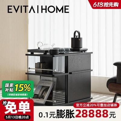 移动茶台小推车客厅多功能茶桌边几柜子储物柜阳台实木茶水柜边柜