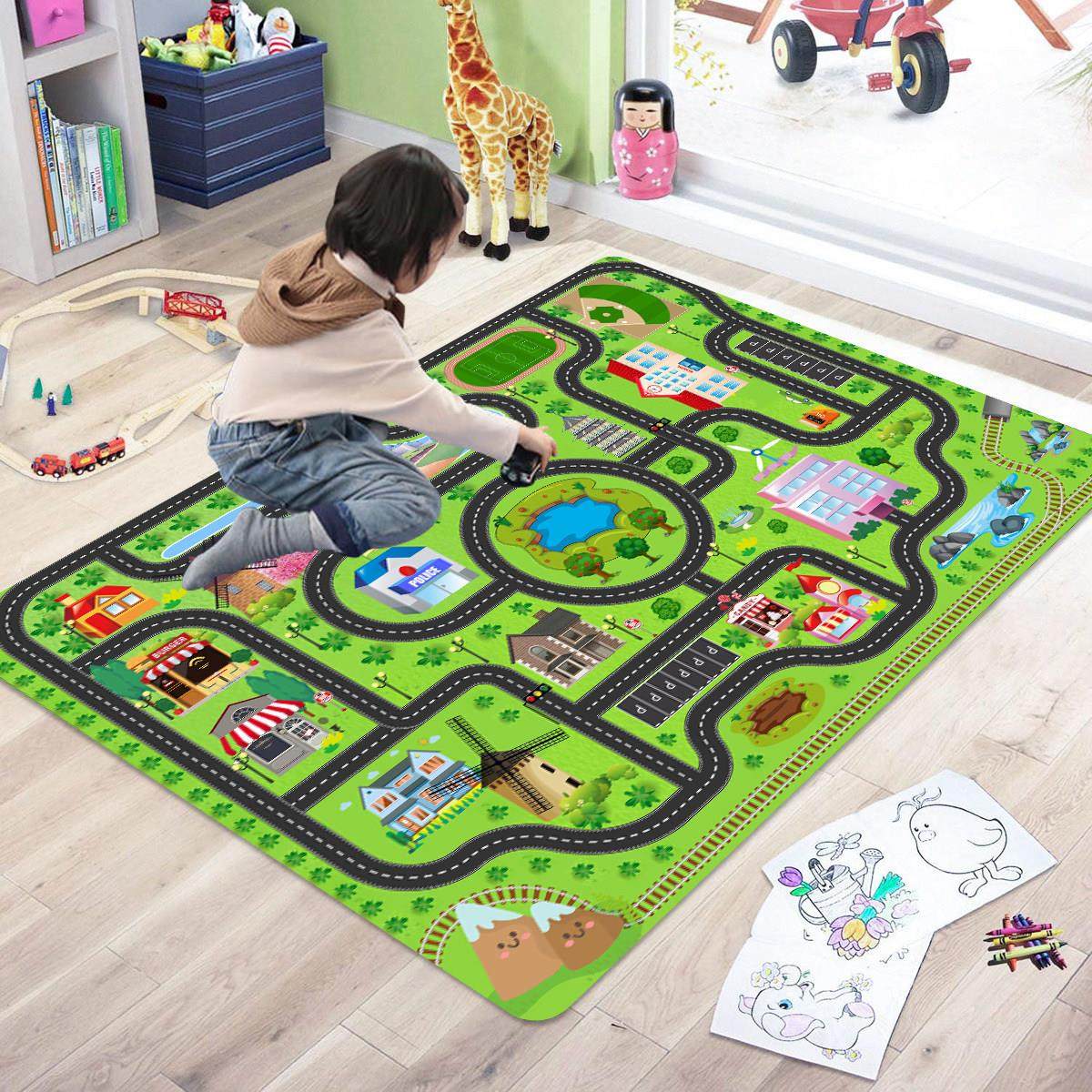 停车场地垫爬行家用儿童房隔凉地毯交通书房幼儿园亲子游戏可定制,居家布艺,地毯,淘宝优惠券,粉丝福利购,淘宝优惠卷