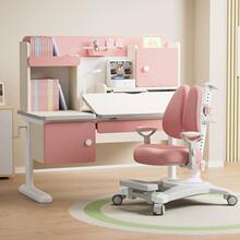 可升降儿童学习桌家用纯实木书桌小学生写字专用课桌子椅子套装