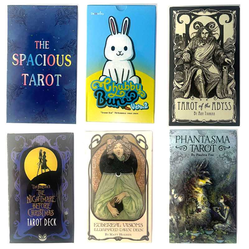 12X7cm英文 tarot  大兔子空境幻象深渊圣诞前夕缥缈愿景塔罗牌批