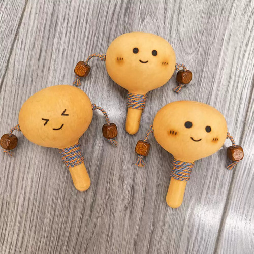 葫芦拨浪鼓婴儿玩具儿童玩具拨浪鼓可爱纯手工烙画葫芦妈妈放心