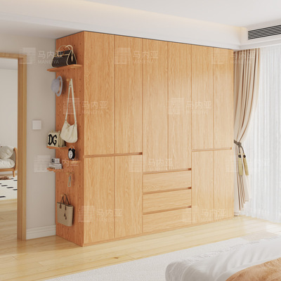 【马内亚】ENF级免拉手新款卧室家用简约洞洞板衣柜多抽屉收纳