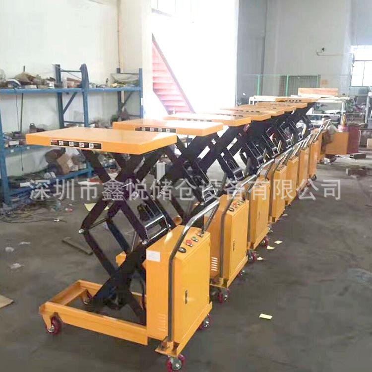 500kg/1吨移动式电动平台车半自动液压升降车升高车小型物流台车