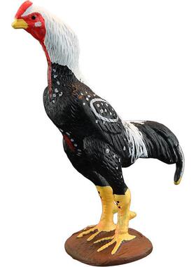 仿真斗鸡母鸡背小鸡加拿大鹅农场家禽鸡鸭鹅动物模型摆件