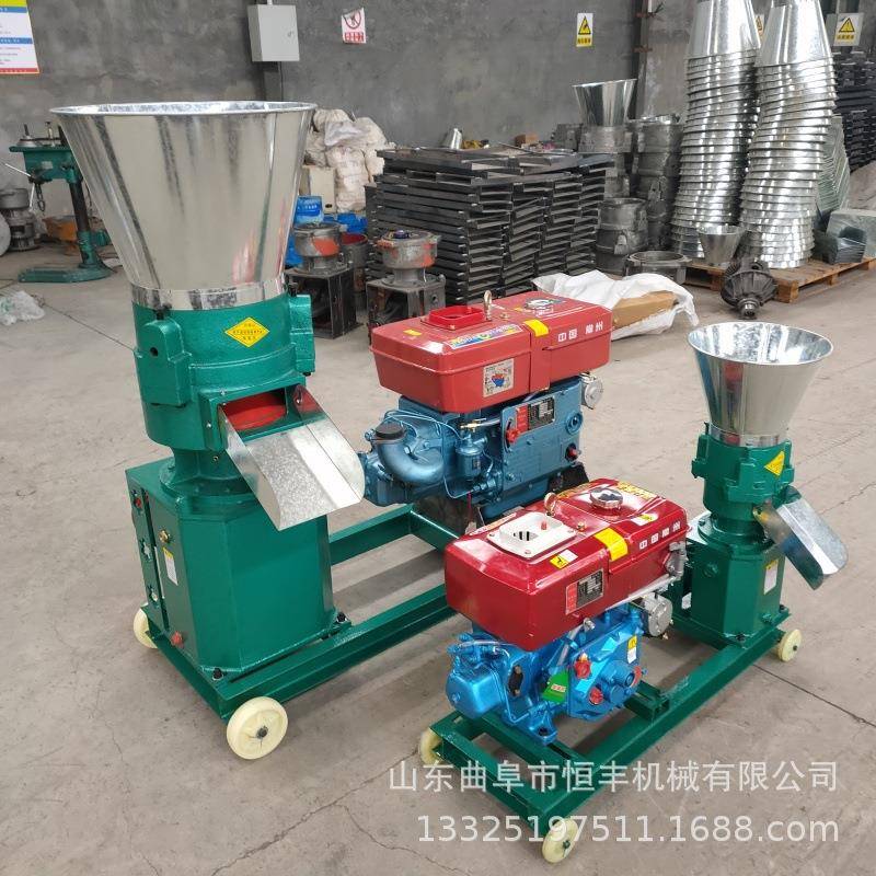 出口20马力柴油机饲料颗粒机花生皮坚果壳草料饲料机牛饲料颗粒