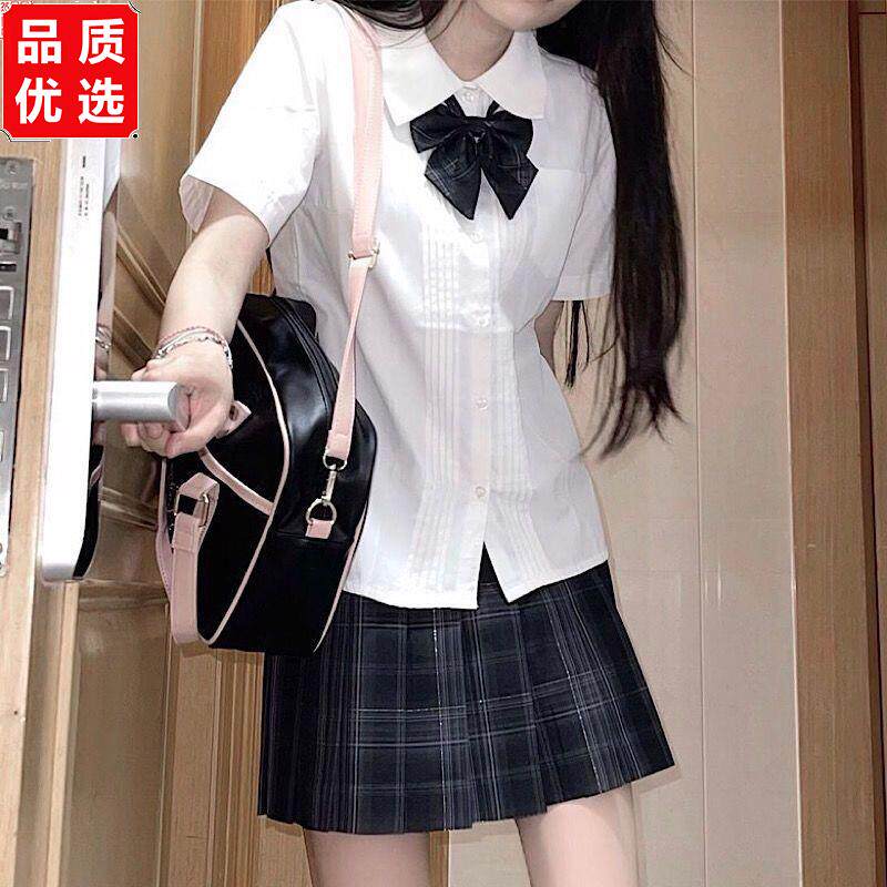 风琴褶jk衬衫上衣白色百