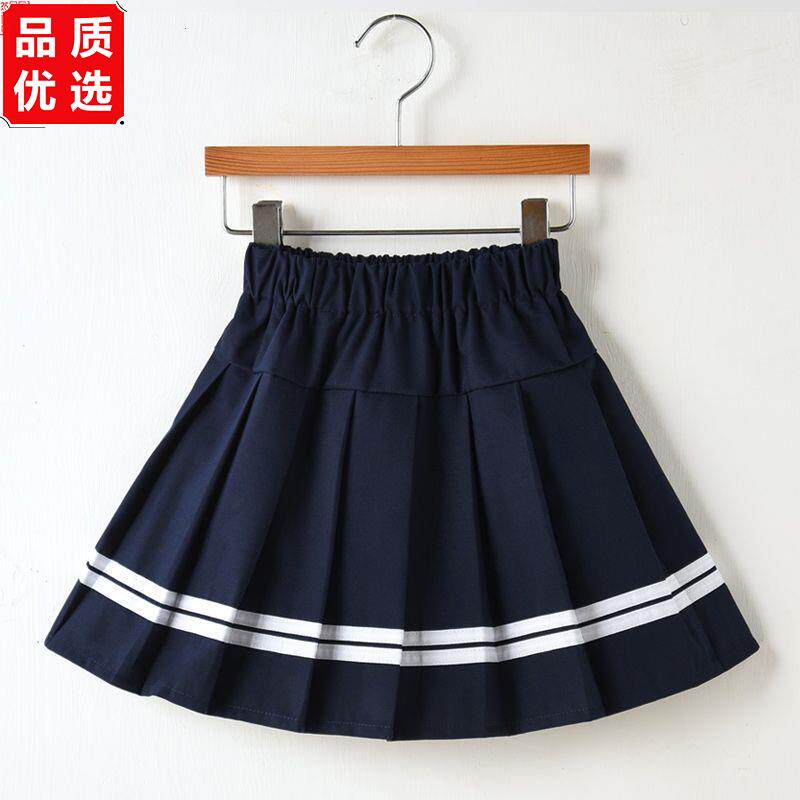 女童校服裙儿童百褶裙半
