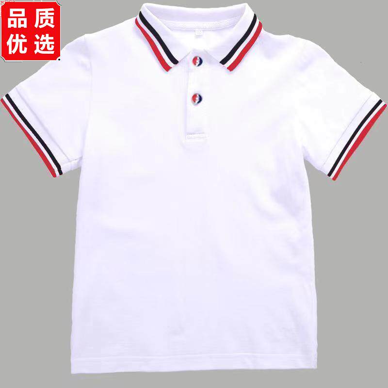 白色短袖T恤衫中小学生运