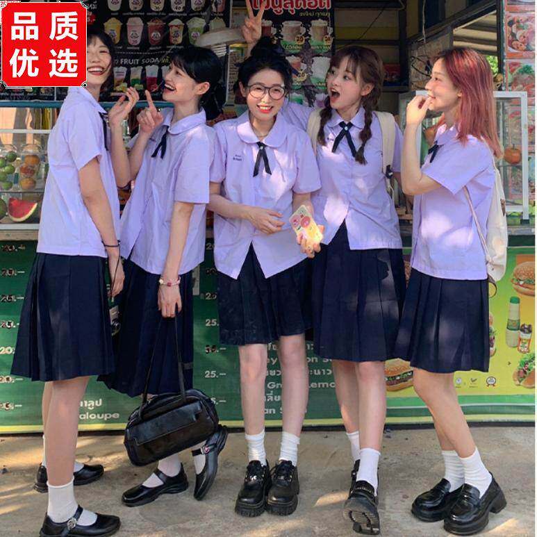 高中生毕业班服泰国泰式