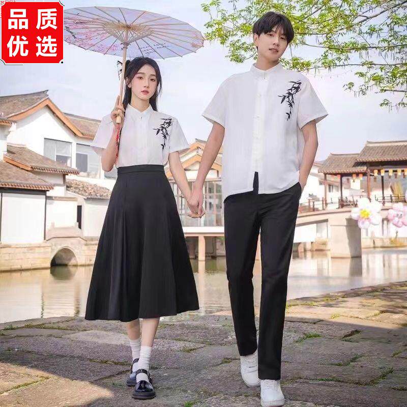 汉服民国风女装新中式竹