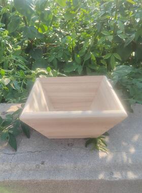 原色实木榫卯米斗 升子 摆件 米升 瓜果盘 开业 招财 日进斗金