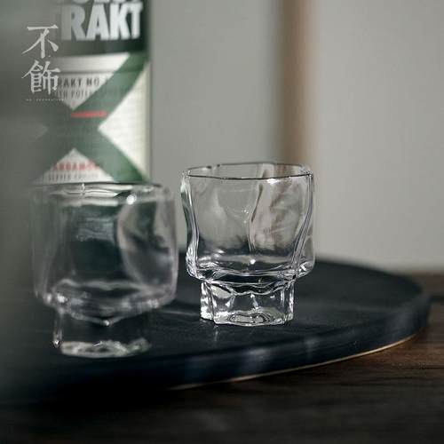 不饰の不规则高透玻璃品酒杯 60ML果酒杯 闻香杯 小茶杯 手工吹制