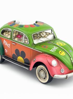 复古铁艺老爷车造型大巴士抽纸盒纸巾盒餐厅烧烤创意饰品家居装饰