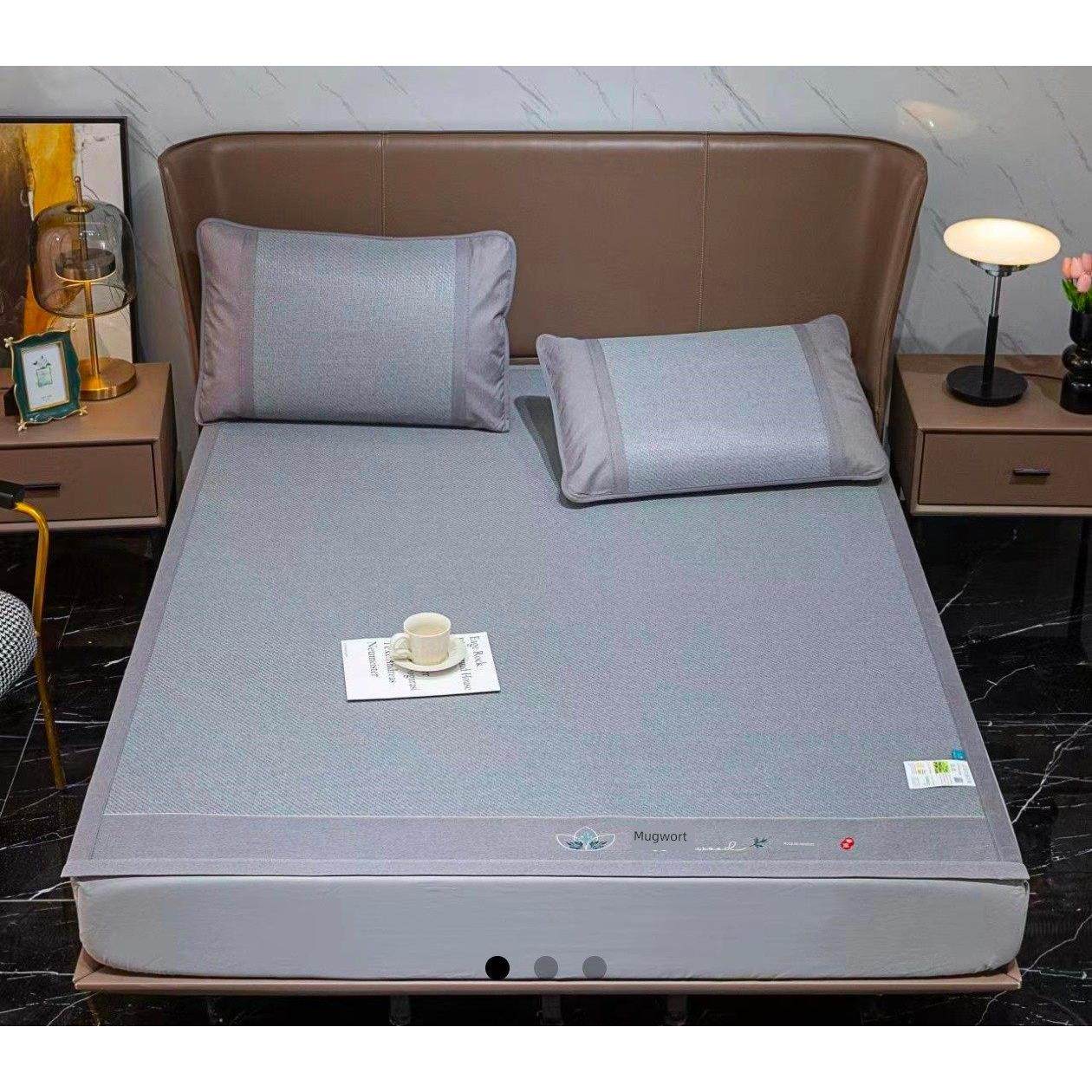 （凉席套装）中艾国灸凉席套装三件套凉席两个枕套乳胶冰丝藤席,床上用品,藤席,淘宝优惠券,粉丝福利购,淘宝优惠卷